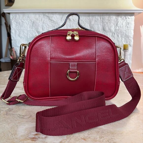 Lancel Paris Leather Travel Vanity Case Shoulder Bag As New - Picture 1 of 16